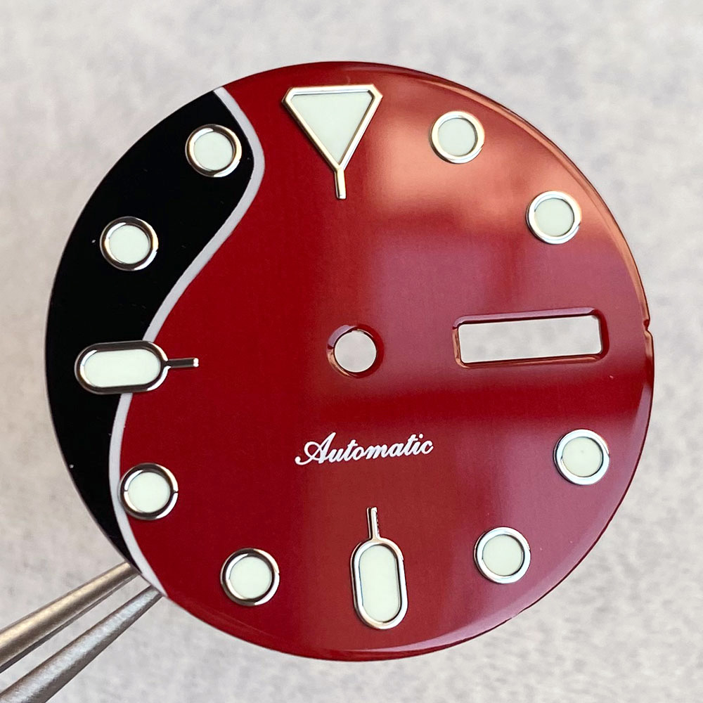 Cloisonne Enamel Dial - Tandorio 29mm Red Enamel Watch Dial