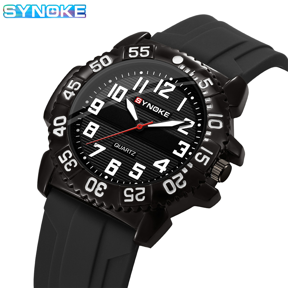 Luxury Watch With Arabic Numerals - SYNOKE Men Quartz Watch Style Fashion