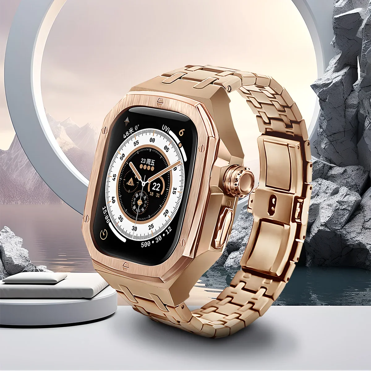 Stainless Steel Strap+Case Lux - đánh giá và giá Luxury Watch Apple