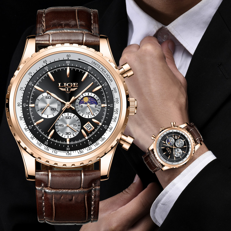 New Fashion Mens Watches LIGE  - đánh giá và giá Compass Watch Luxury
