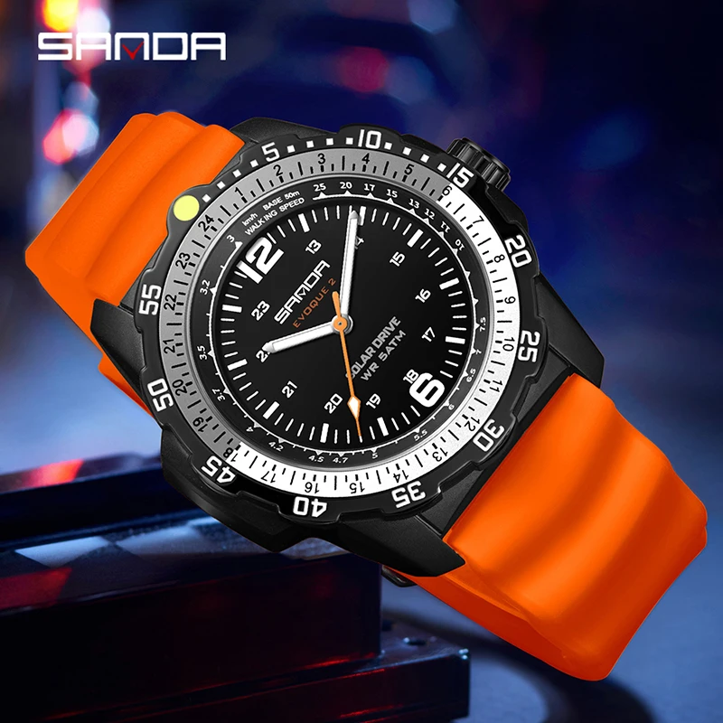 SANDA New Luxury Men's Solar-p - đánh giá và giá Luxury Watch With Arabic Numerals