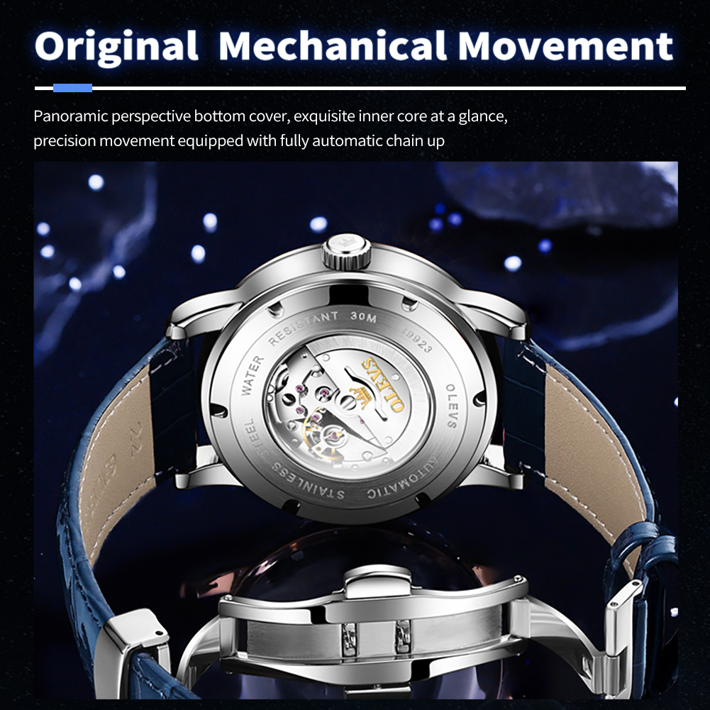 OLEVS 9923 Starry Sky Automati - đánh giá và giá Compass Watch Luxury