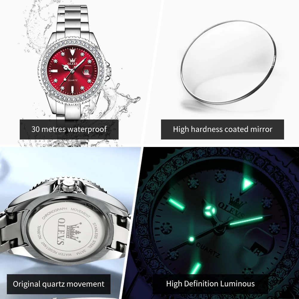 OLEVS Luxury Elegant Ladies Wa - đánh giá và giá Luxury Watch Diamond