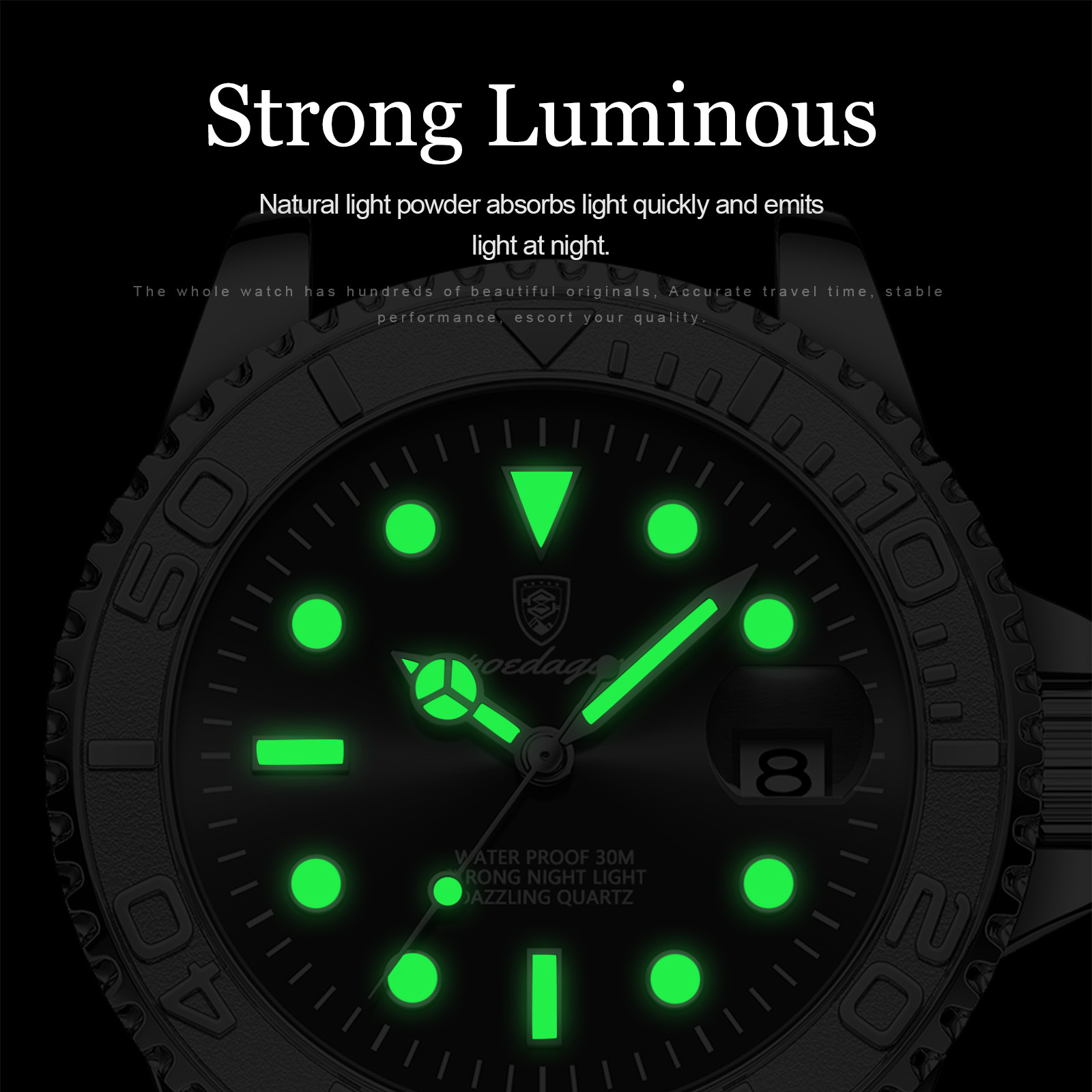 POEDAGAR Top Luxury Man Watch  - đánh giá và giá Luxury Watch With Arabic Numerals