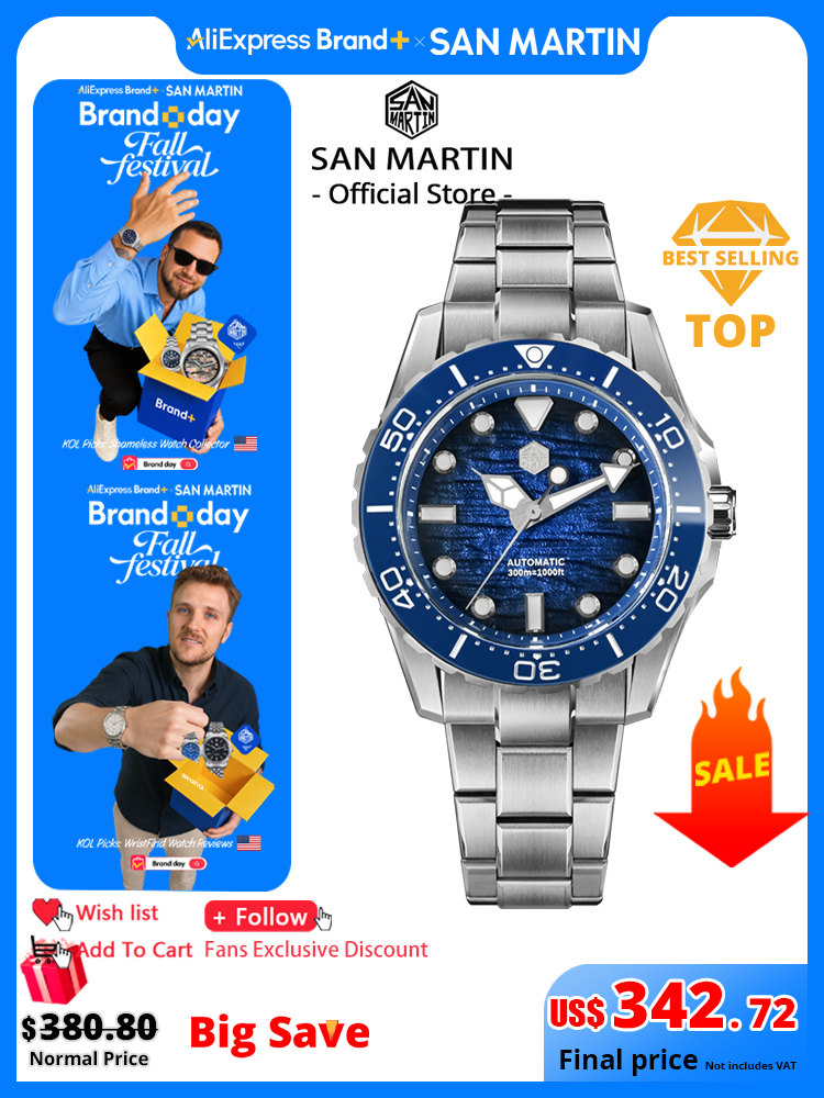 San Martin 40mm Luxury Men Div - đánh giá và giá Cloisonne Enamel Dial