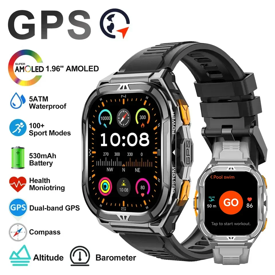Luxury AMOLED Smartwatch Real  - đánh giá và giá Compass Watch Luxury