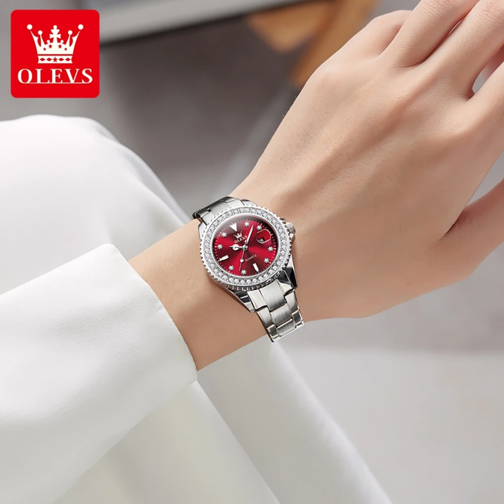 OLEVS 1pc Fashion Diamond Wome - đánh giá và giá Luxury Watch Diamond