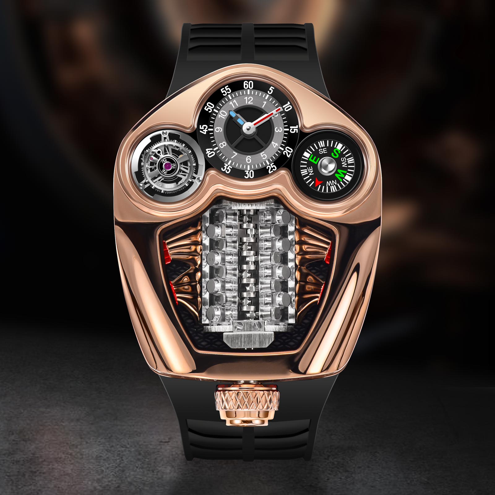 PINDU Design NEW Engine Series - đánh giá và giá Compass Watch Luxury